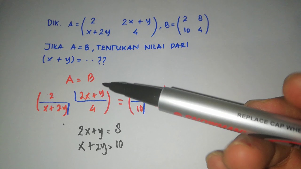 Cara mudah kesamaan matriks