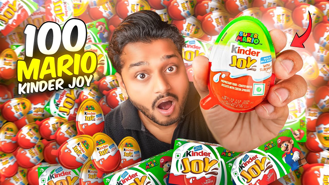 Unboxing 100 Mario Kinder Joy : *CRAZY FINDS* 