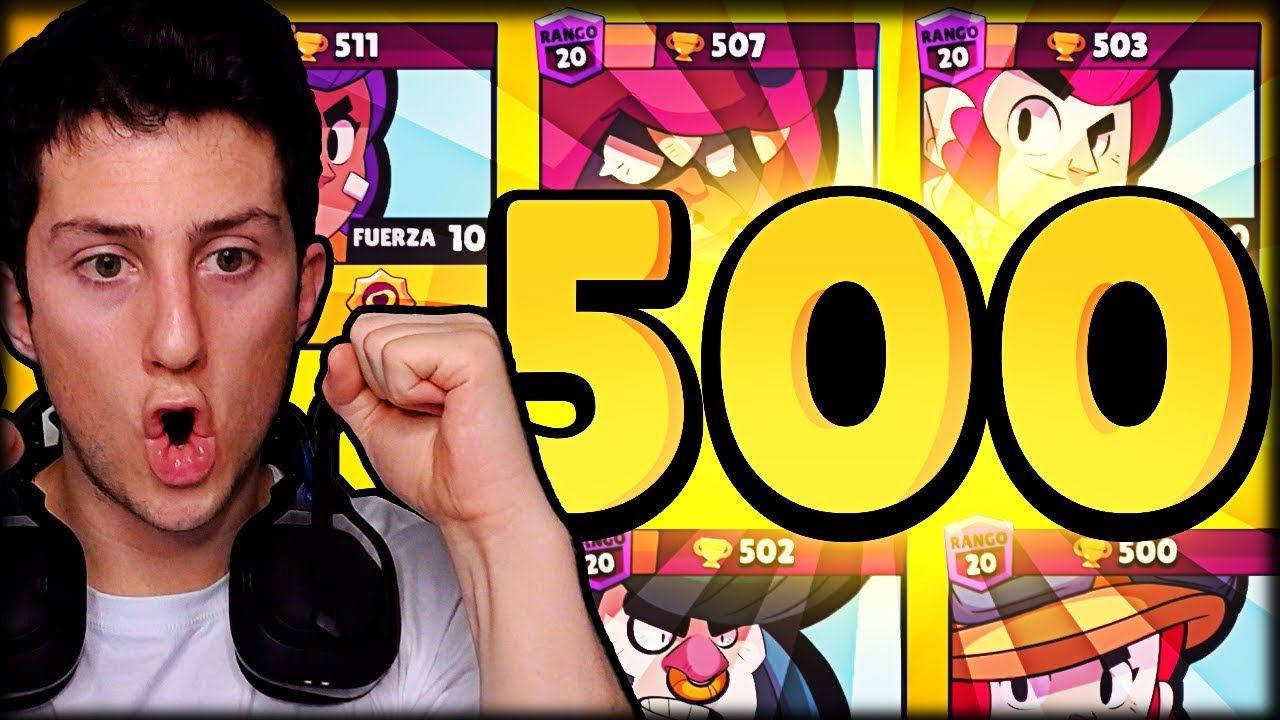 SUBIENDO A TODOS LOS BRAWLERS A 500 COPAS A LA VEZ.. SE ME VA LA CABEZA - WithZack