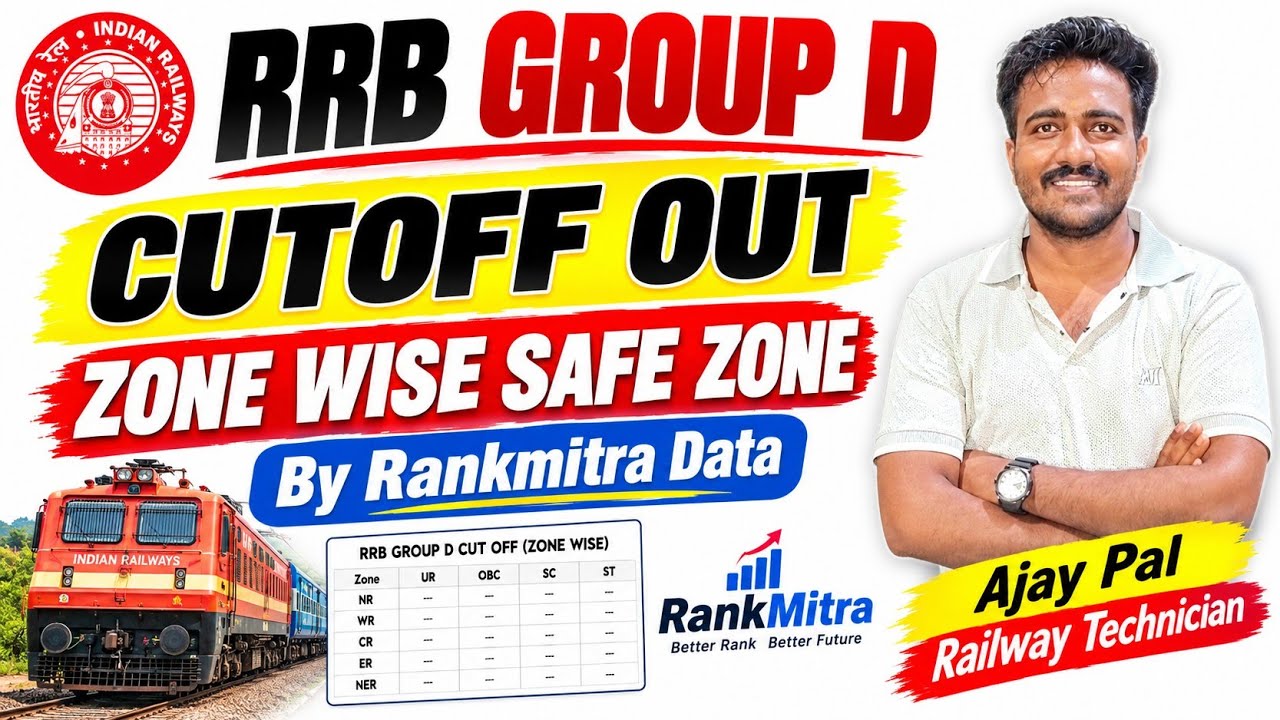 RRB Group D Cutoff ✅ 60k Data Analysis || RankMitra Data Cutoff, Safe Zone, Safe Score
