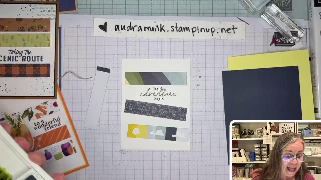 3 Strips and Stamping Card with Stampin’ Up DSP