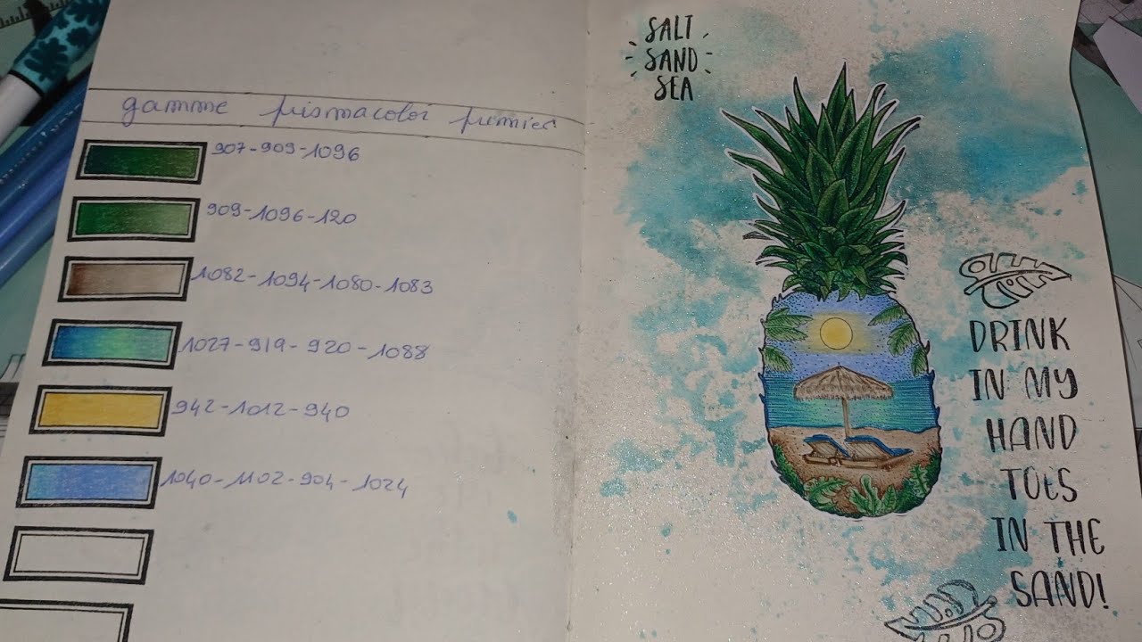 mon carnet colo aux crayons  une 3e page ...