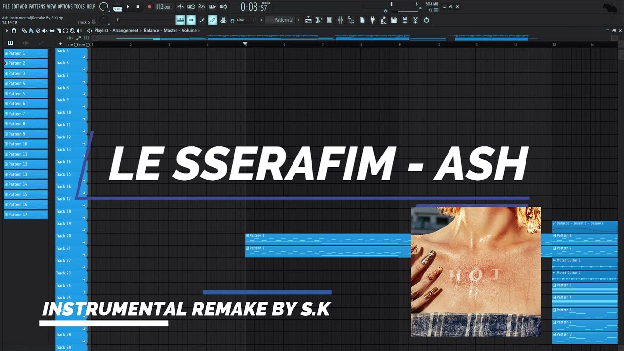 LE SSERAFIM - Ash Instrumental(Remake By S.K)Fl Studio FLP