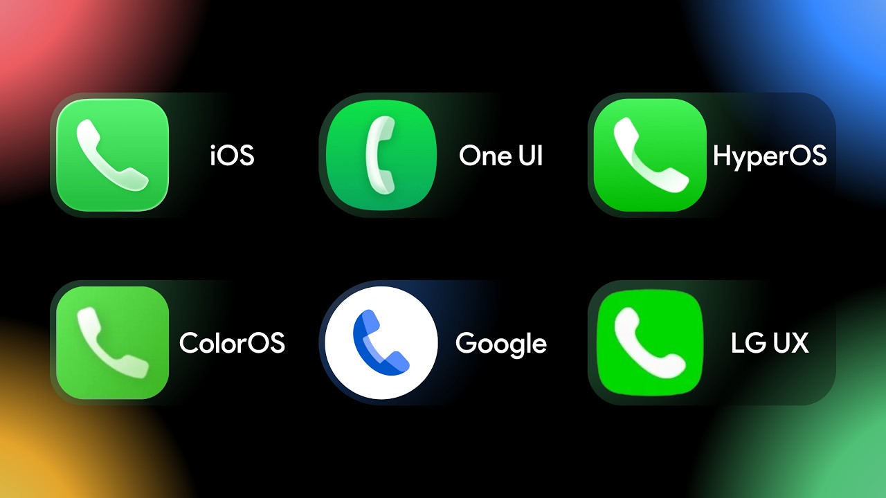 iOS vs One UI vs Google vs HyperOS vs ColorOS vs LG icons