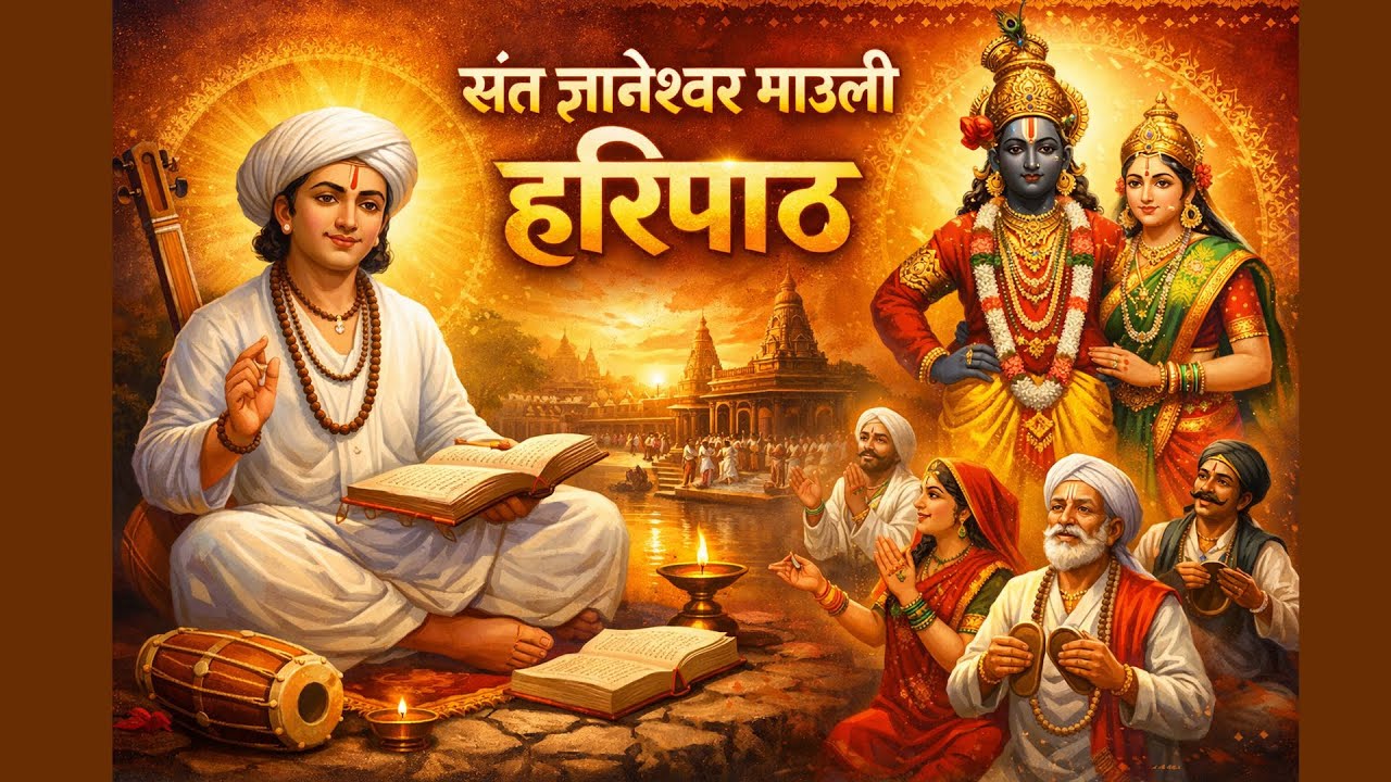 20 Min Complete Haripath by Sant Dnyaneshwar Maharaj | Peaceful Marathi Devotional Chant