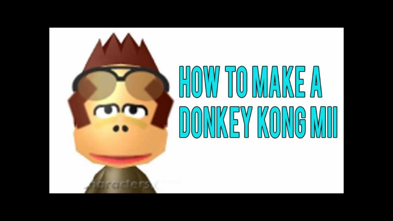 How to make a Donkey Kong mii