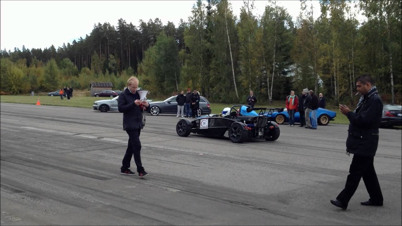 1 mile dragrace. Ariel Atom vs Mercedes SLS AMG. GTBoard 30/9 -12