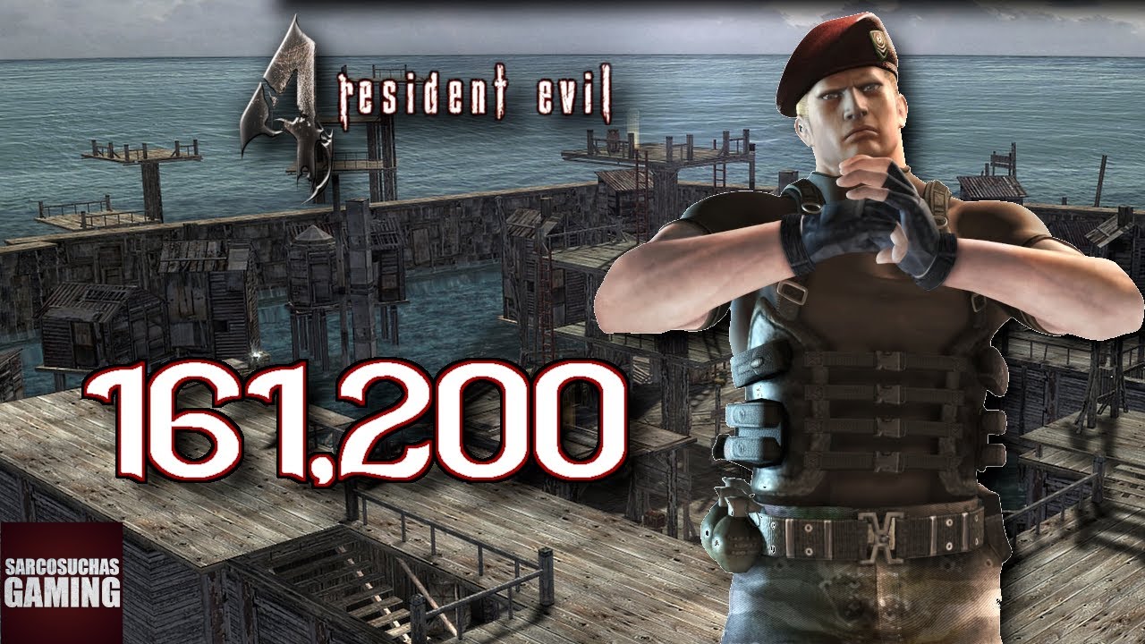 RE4 PC 60fps Mercenaries - Krauser - Waterworld - 161,200
