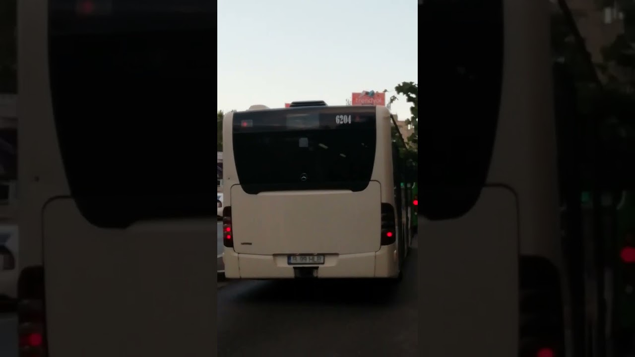 Autobuzul MBC E4 #6204 cu o apariție rară pe linia 117 părăsind stația Piața Unirii 1