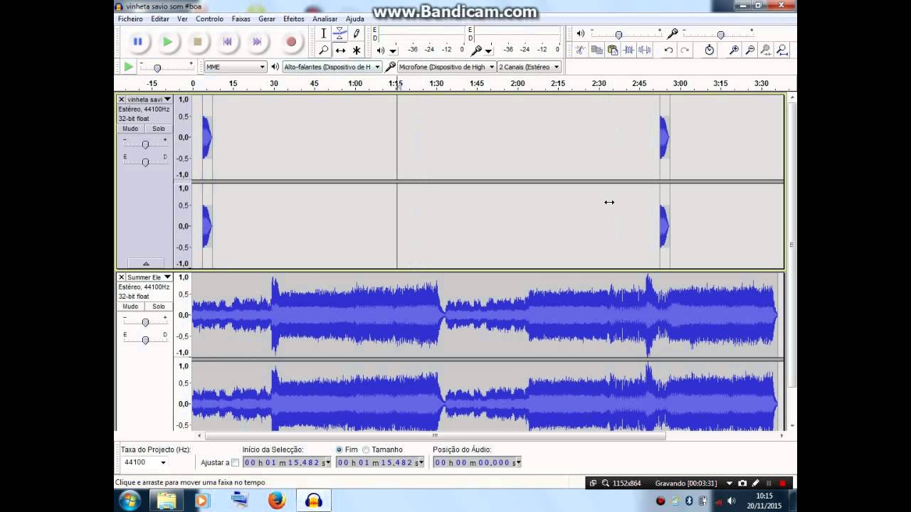 como colocar uma vinheta em uma música