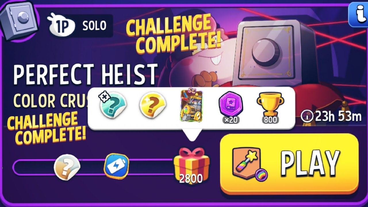 Color Crush Rainbow Perfect Heist Solo Challenge / Match Masters Solo Challenge сегодня