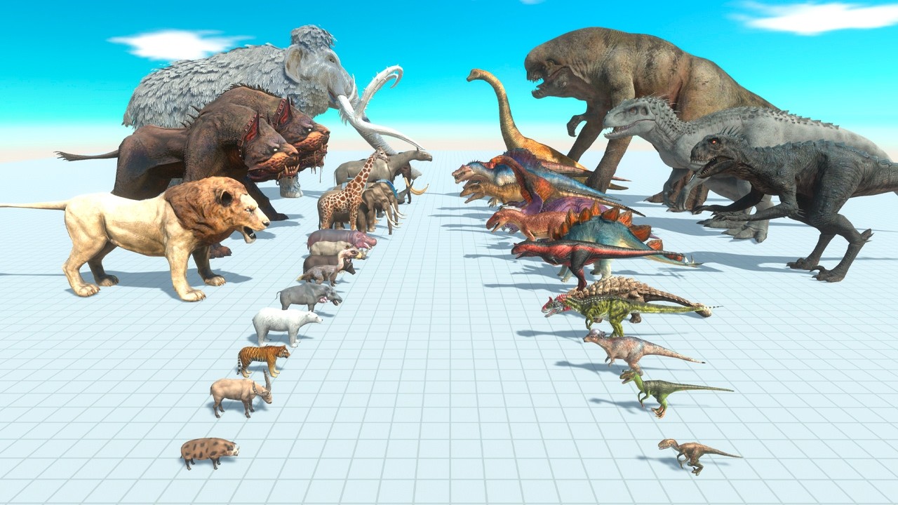 Dinosaurs vs Mammals War - Animal Revolt Battle Simulator