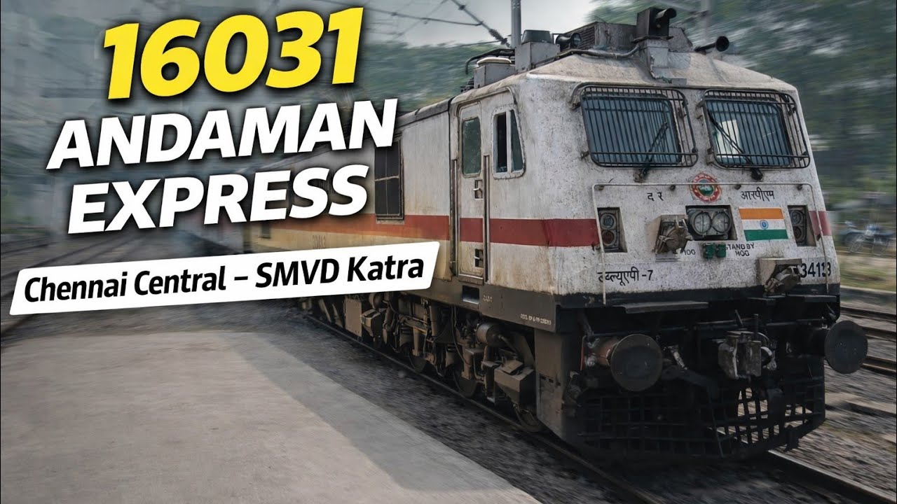 16031 Adaman Express Arriving Tenali Jn With RPM WAP 7 Loco 30413💥