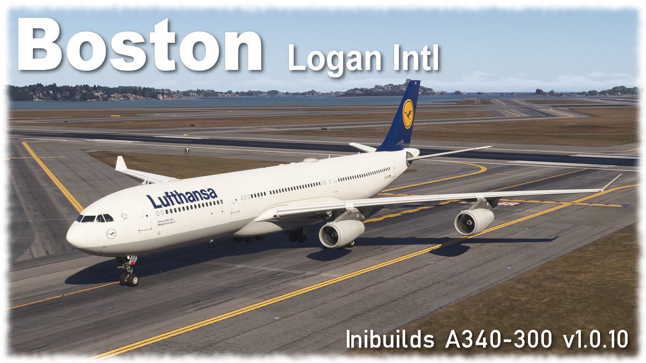 [FS2024] High Winds into Boston, A340-300 Landing