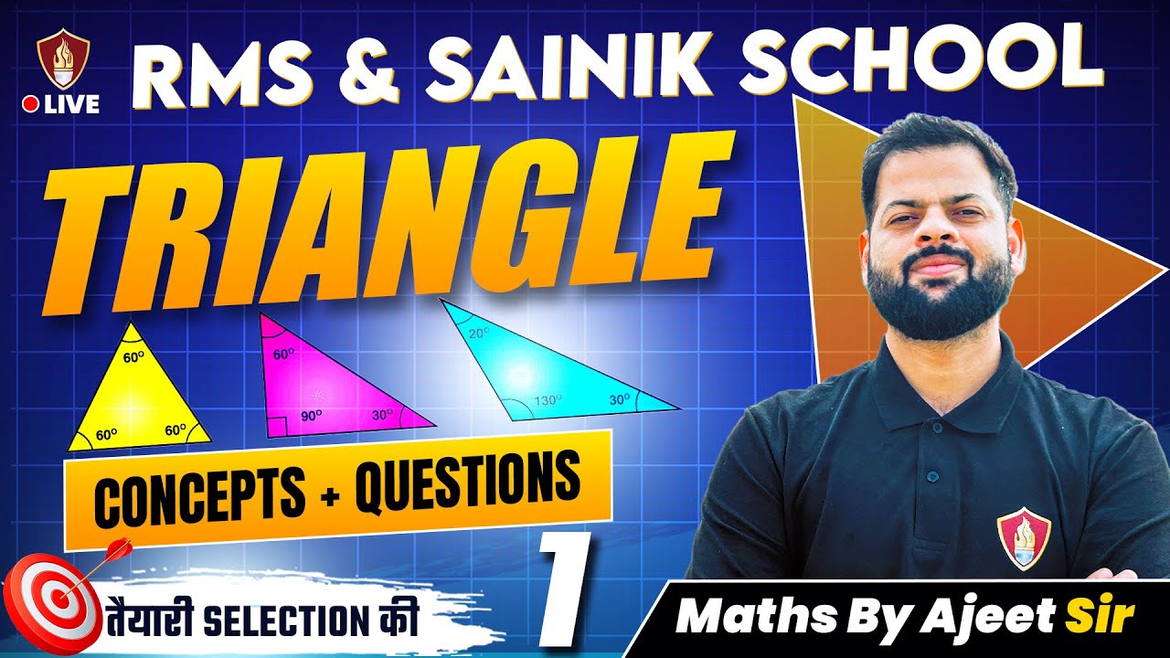 Class 6 Maths Sainik School | Top 20 Triangle Questions and Concepts | RMS School Coaching | AISSEE