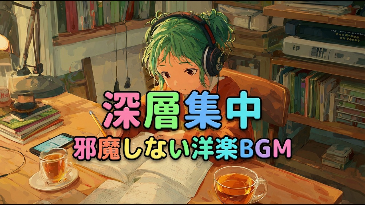 【洋楽 Playlist】集中力アップの学習音楽 - カフェ気分で作業がはかどる穏やかなBGM☕️  Study Music  作業用BGM 勉強用BGM 集中力MAX