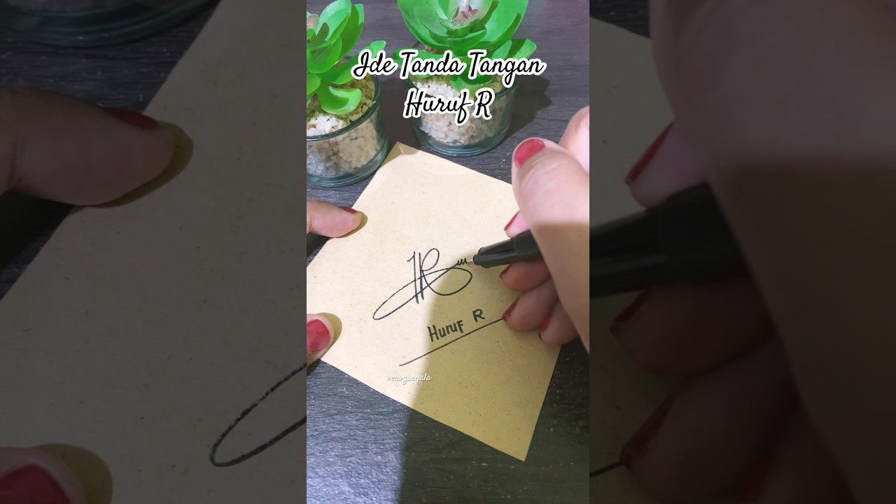 Inspirasi Tanda Tangan Huruf R | R Signature
