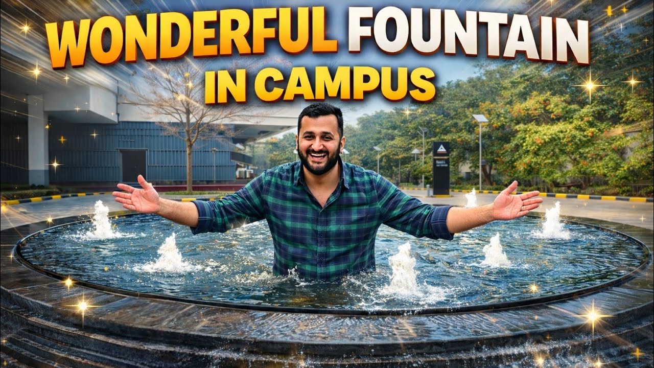Hamare campus ka fountain = pure aesthetic vibes! 💦🔥