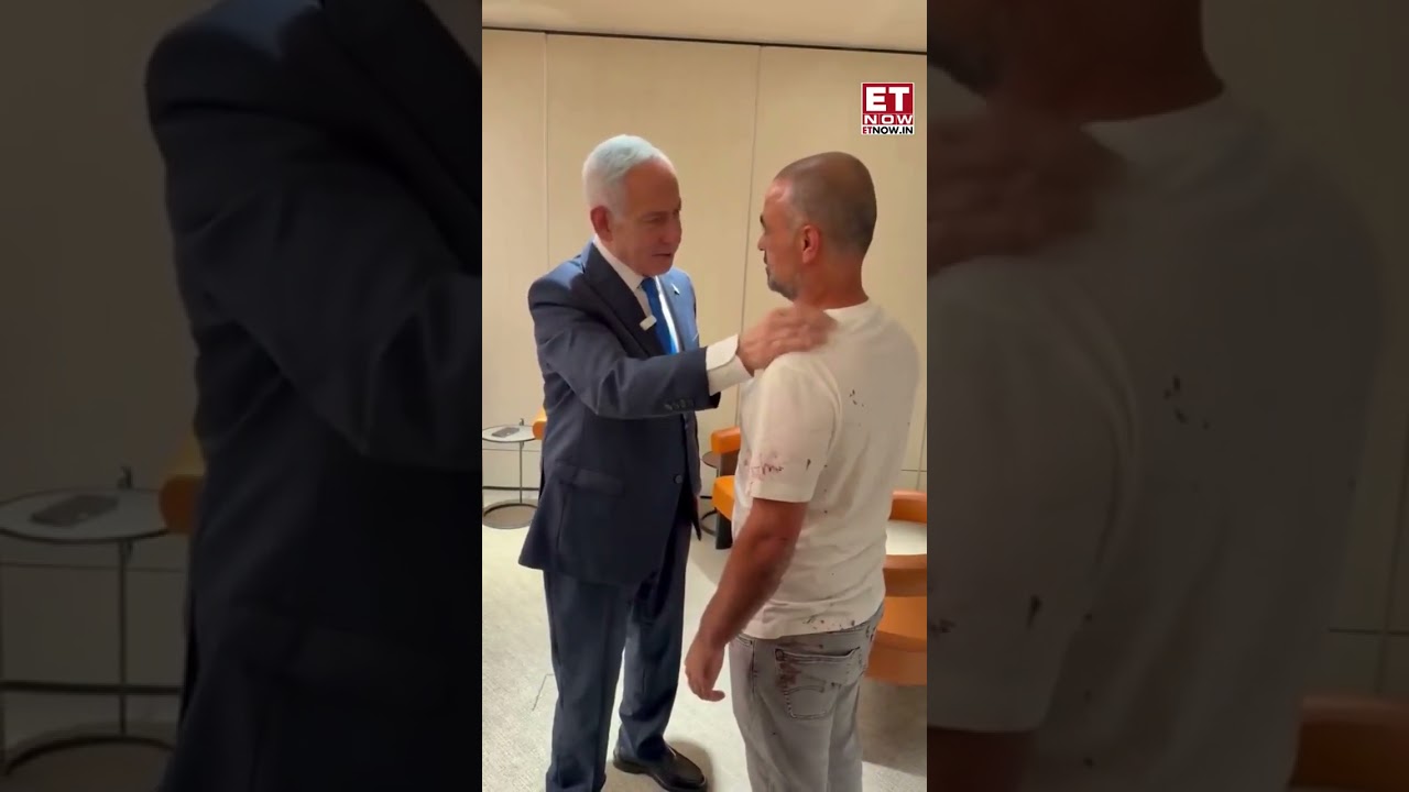 Flydubai Hero Meets Netanyahu: Passenger Arrives In Bloodstained T-Shirt #netanyahu #flydubai