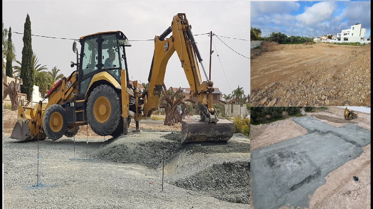 CAT 432 Backhoe Loader | HAMM Roller | Earthworks (Levelling) for House