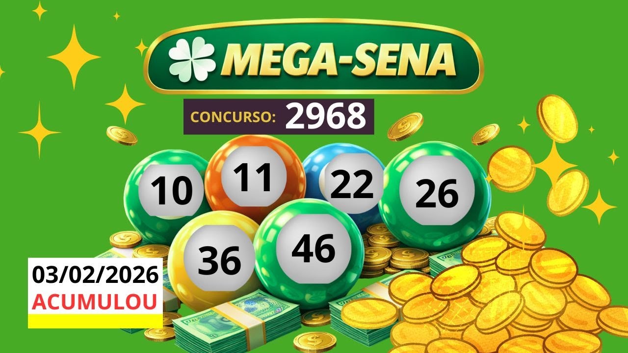 RESULTADO MEGA SENA 2968 | 03/02/2025 | PR&Ecirc;MIO DISPARA PARA R$ 144 MILH&Otilde;ES