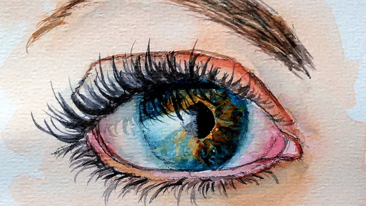 How To Paint a Realistic Eye in Watercolor