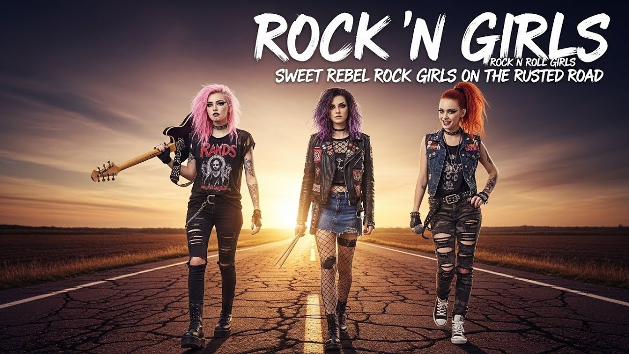 Best Music Rock n Roll Girls 🔥 Rock n Girls 🎸 Sweet Rebel Rock Girls on the Rusted Road