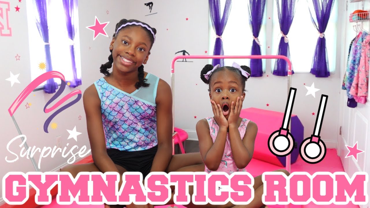 SURPRISE Indoor Gymnastics Room! 🤸🏾‍♂️ Wall Decals in UNDER 30 MINS ft.  Cricut!