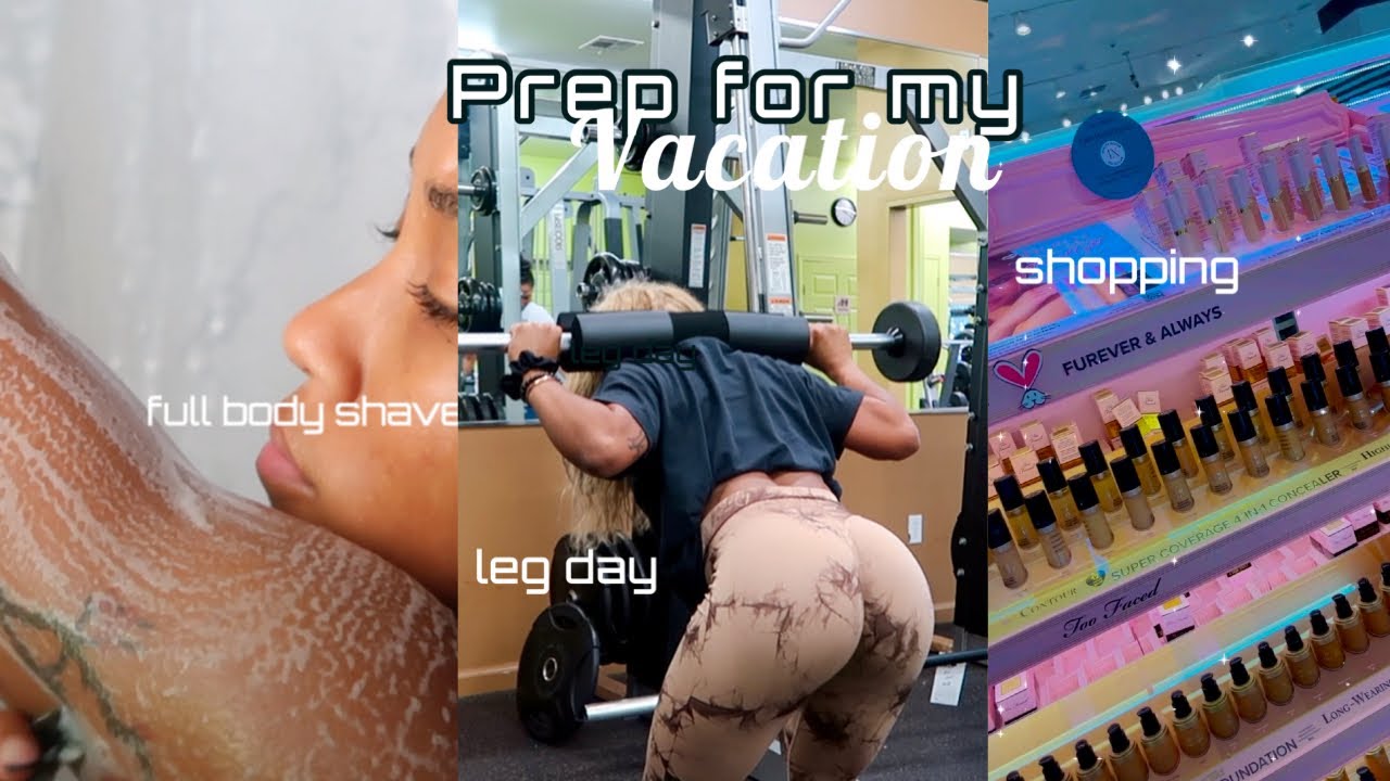 VLOG || COME TO MY APPTS. PREP W/ ME FOR VACATION! update + nails + hair + wax + shopping + leg day!