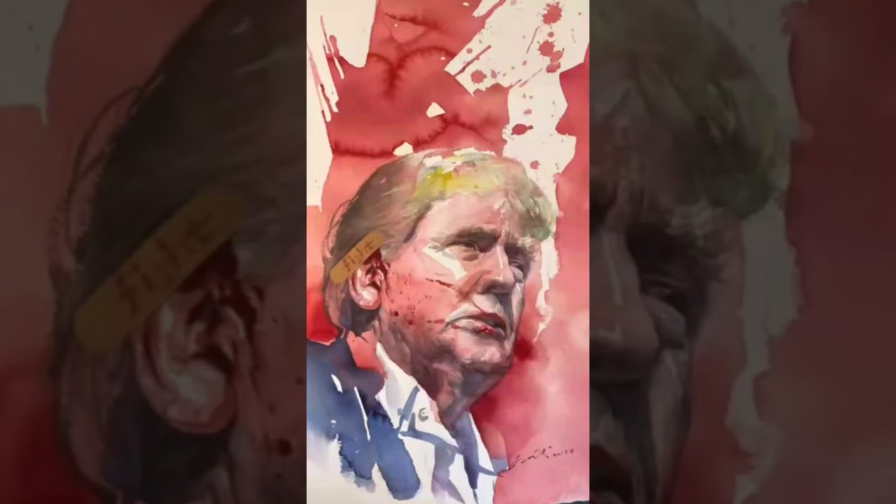 Dolnald trump ❤️ painting || Donald Trump portrait sketch || water color painting tutorial ❤️