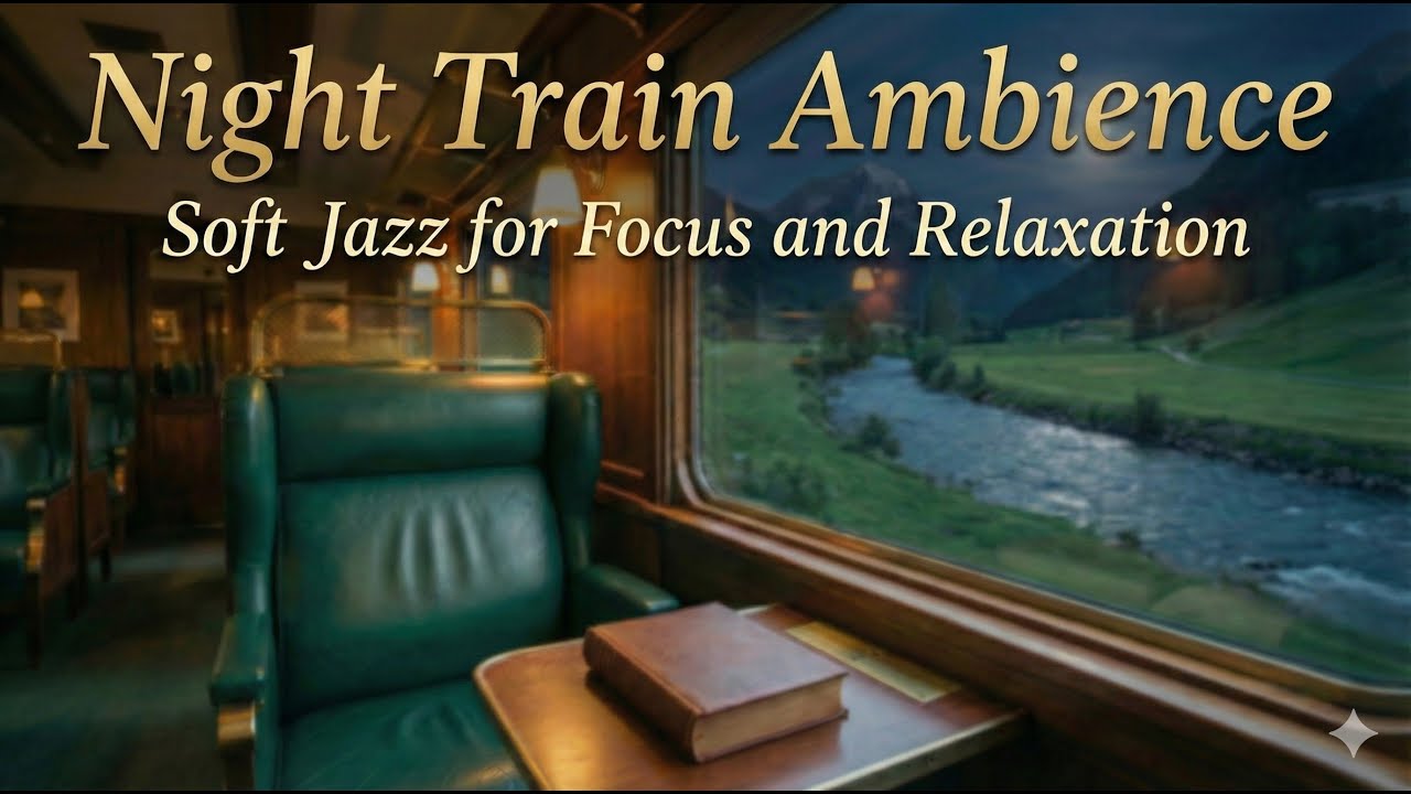 Night Train Ambience 🌙🚆 | Soft Jazz for Focus and Relaxation
