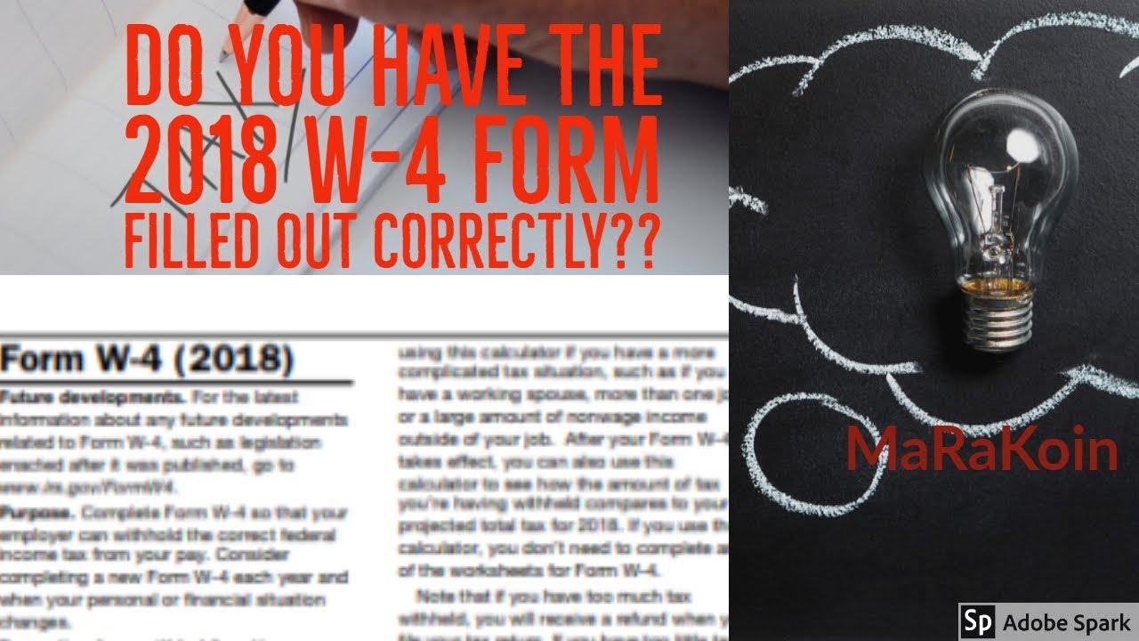 2018 W-4 How to fill it out