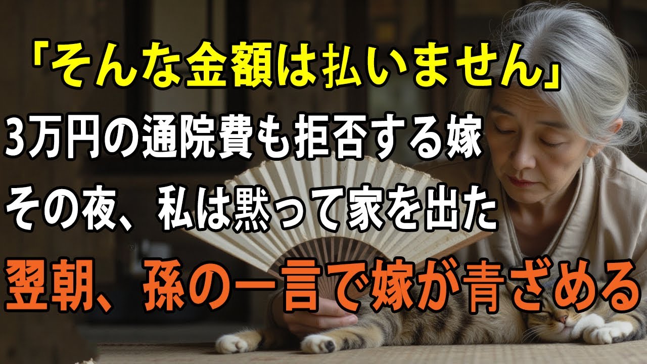 通院費3万円すら拒否する息子夫婦。その夜、私は黙って”世帯離脱”した。翌日、孫の一言で全てが逆転しました…【シニアライフ】【60代以上の方へ】