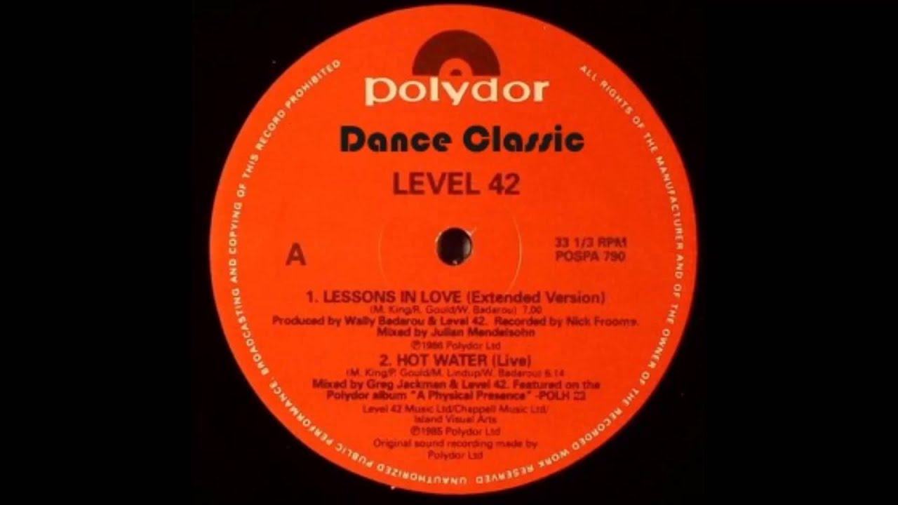 Level 42 - Lessons In Love (Extended Version)