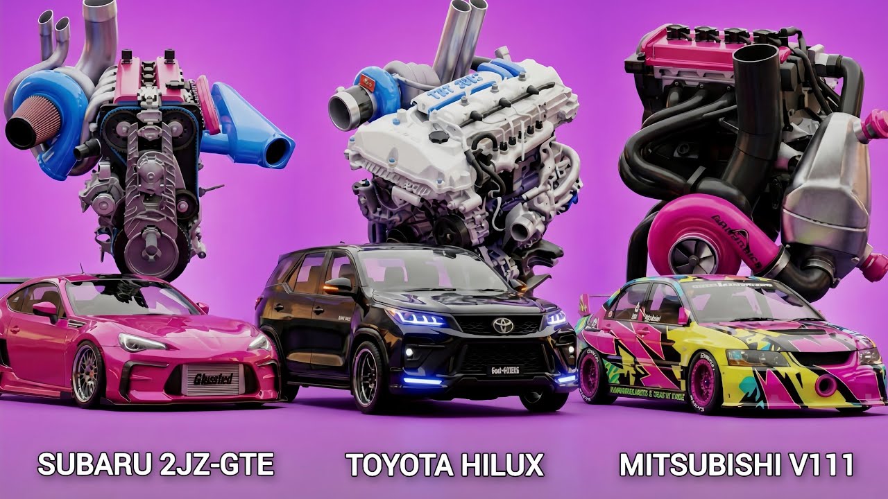 Supra 2JZ-GT Monster и Dodge SRT || Безумные замены двигателей – Анимационный хаос 2026