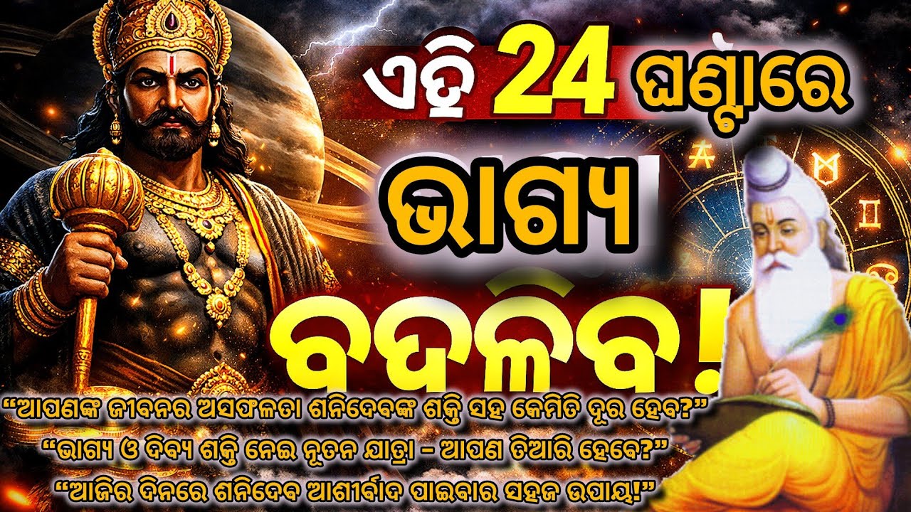 ଏହି 24 ଘଣ୍ଟାରେ ଭାଗ୍ୟ ପୁରା ବଦଳିଯିବ | ଶନିଦେବଙ୍କ ଗୁପ୍ତ ସଙ୍କେତ | AstroBhagya ||#ViralAstrology