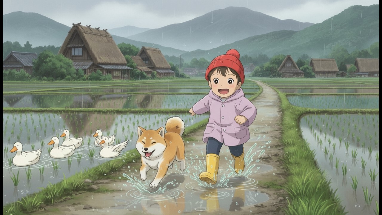 Rainy Day 🌧️ A Peaceful Life on the Village 🏡 Cozy Moments Together🍵 Anime-Style ASMR