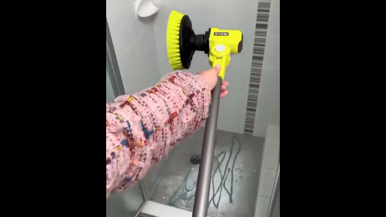 RYOBI 18-Volt ONE+ Cordless Telescoping Power Scrubber P4500 purchase link👉