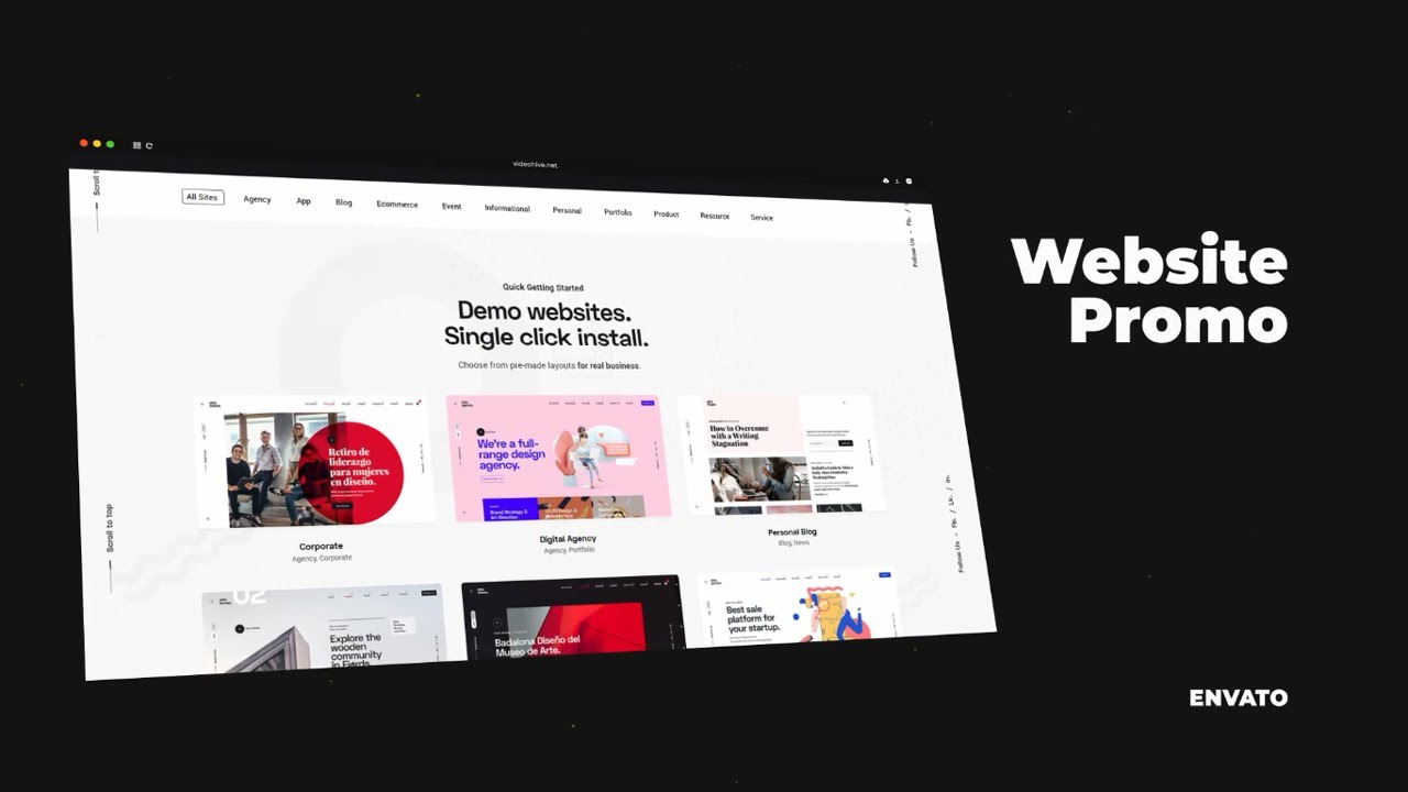 Website Design Template Video Promotion - After Effects Template