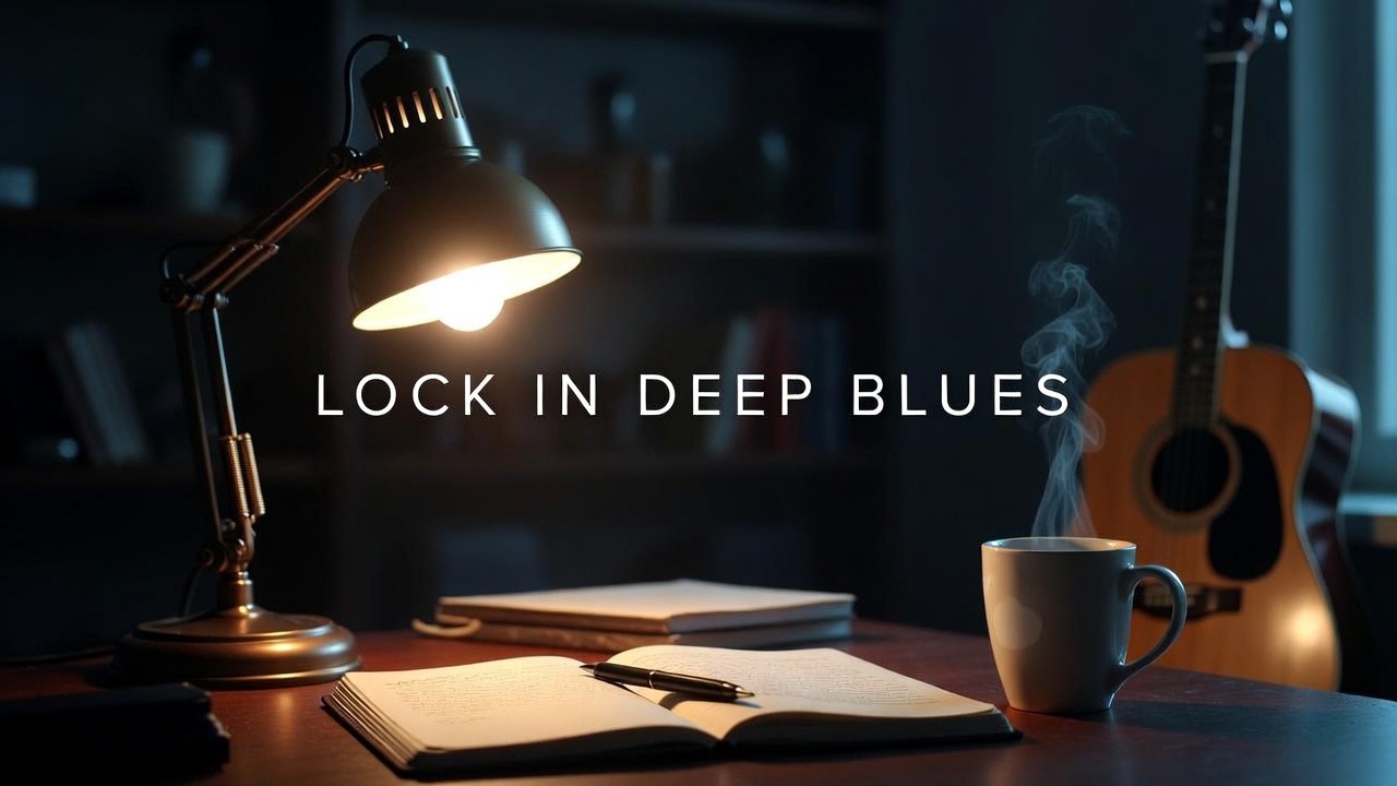 1 Hour Blues for Focus & Study | Dark Male Vocal Concentration Mix