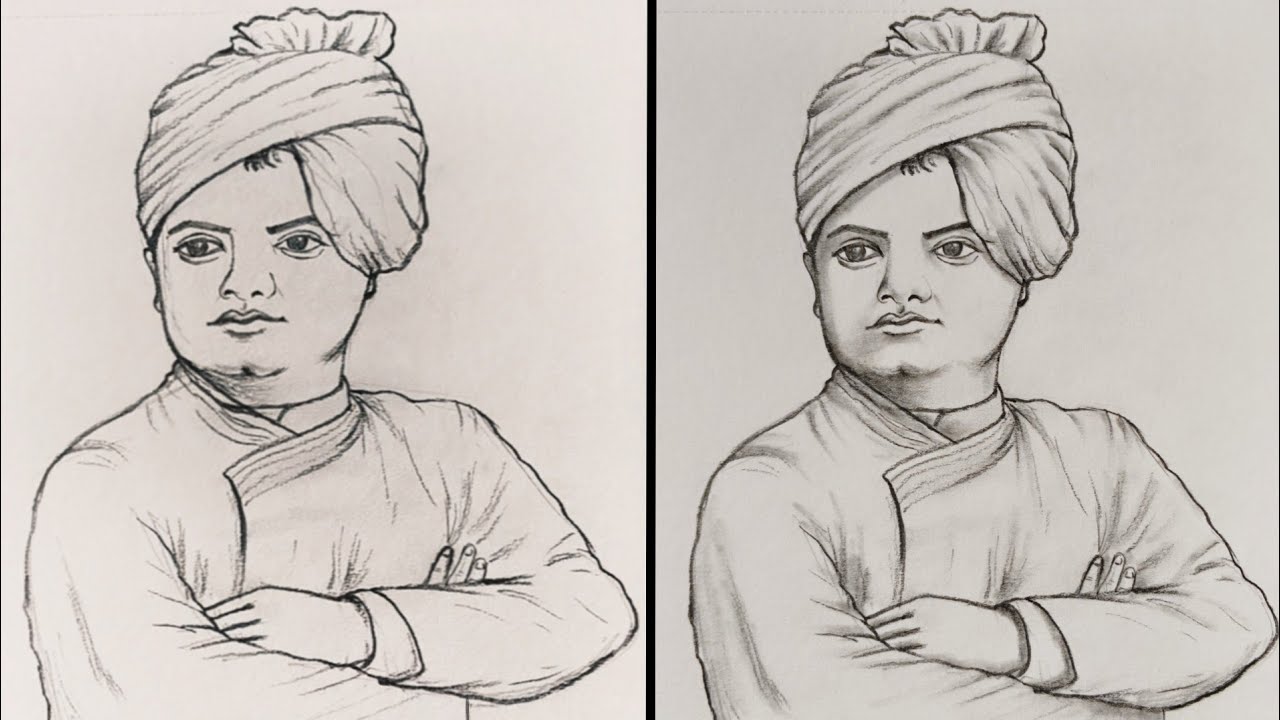 How To Draw Swami Vivekananda | स्वामी विवेकानंद जी का चित्र | Swami Vivekananda Drawing