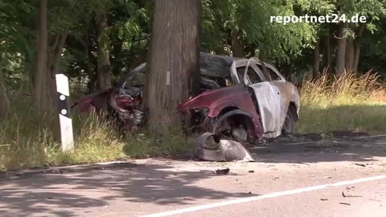 Schwerer Unfall in der Schorfheide-Groß Schönebeck - Mann verbrennt im PKW