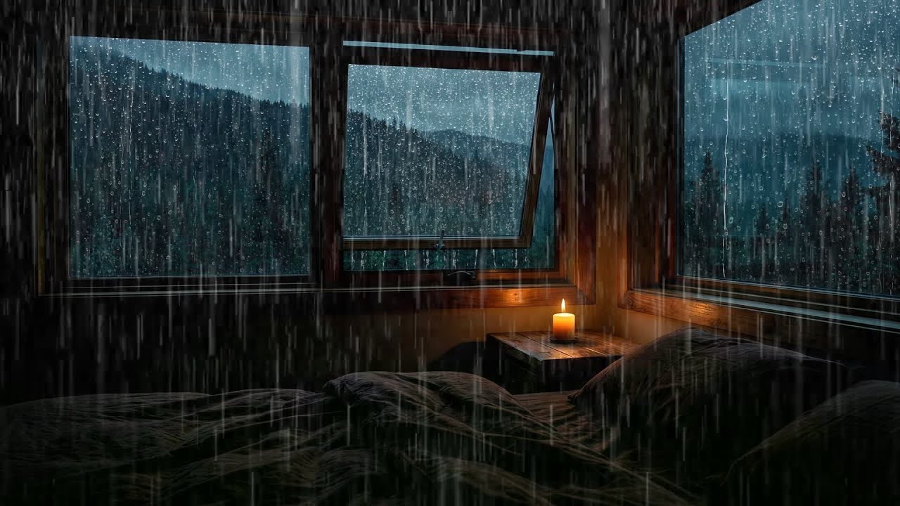 Rain Sounds for Sleeping - Soothing Heavy Rain & Thunder Relax for Fast Sleep, Remove Insomnia