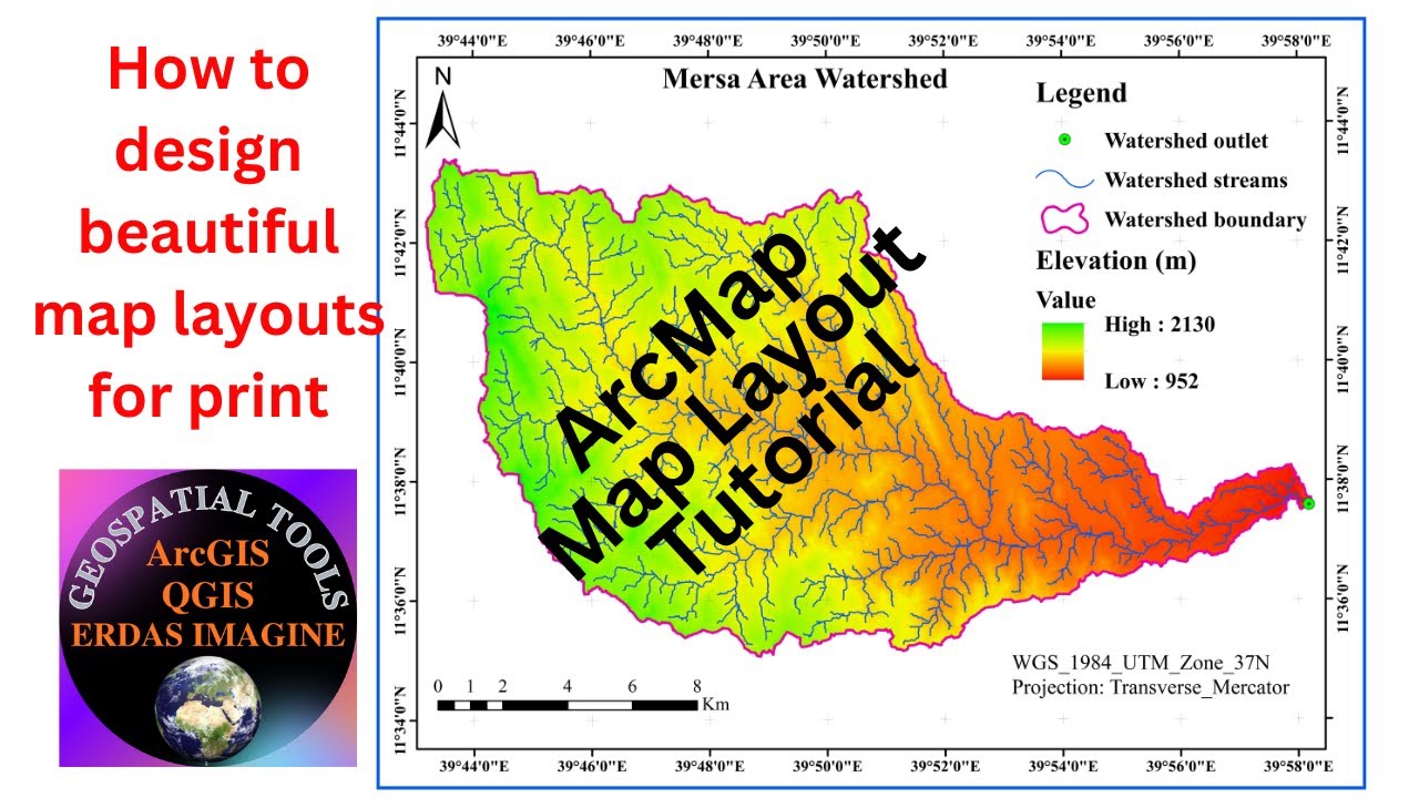ArcMap Map Layout Tutorial: how to design beautiful map layouts for print