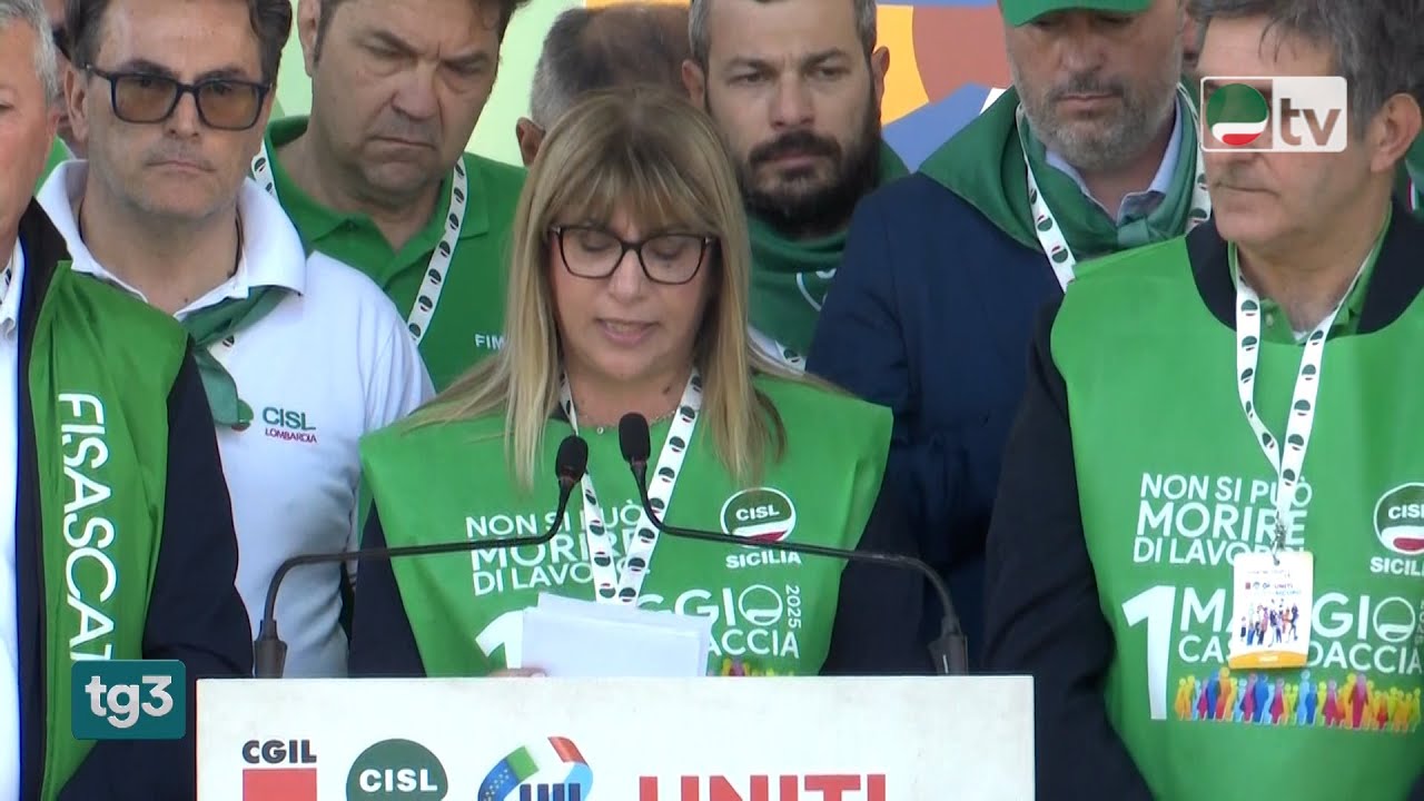 Intervento di Daniela Fumarola “Uniti per un Lavoro Sicuro”. Primo maggio a Casteldaccia