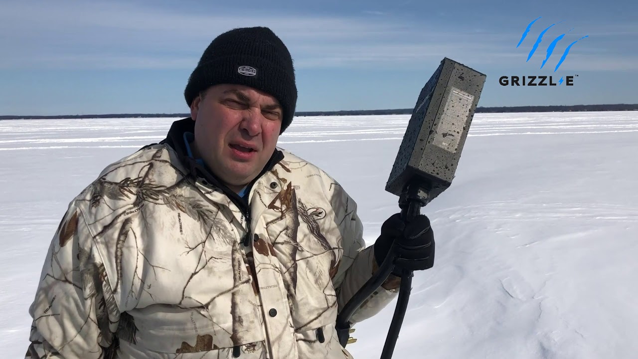 Grizzl-E EVSE Argo run over ice fishing Canada cold climate test