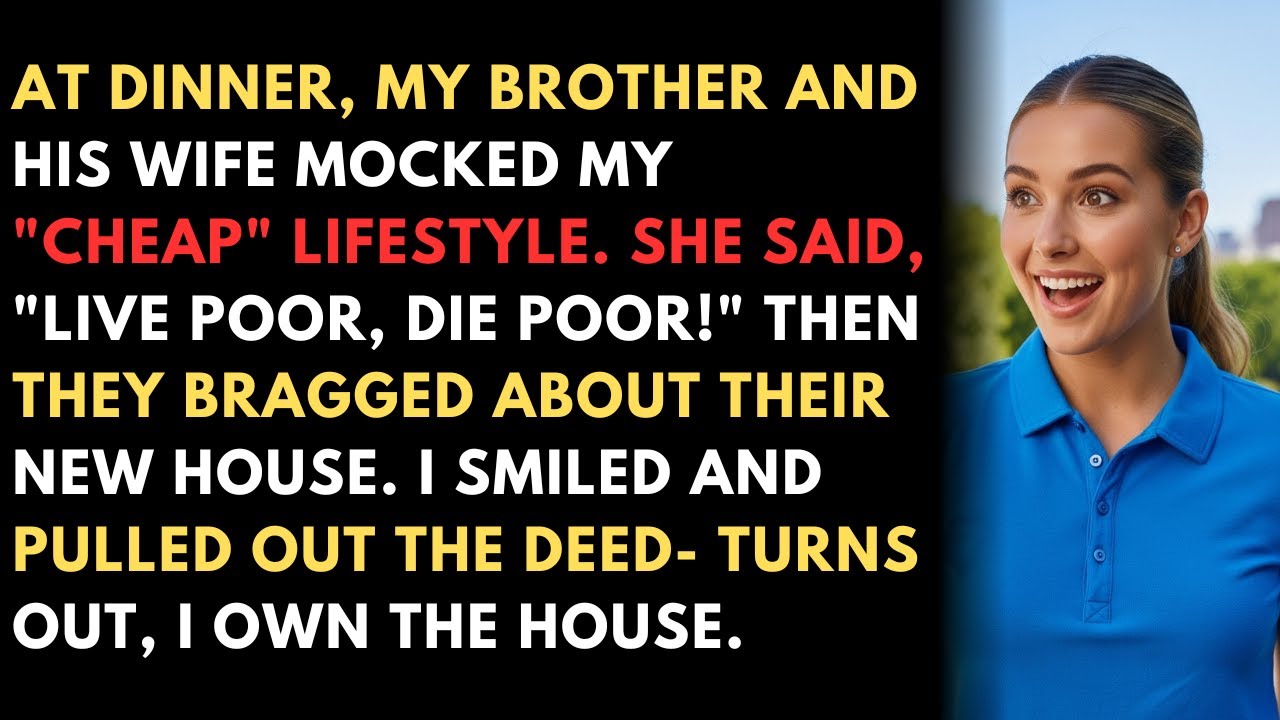 AT DINNER, MY BROTHER AND HIS WIFE MOCKED MY 