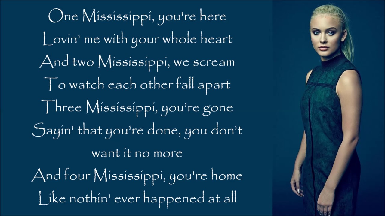 Zara Larsson ~ One Mississippi ~ Lyrics