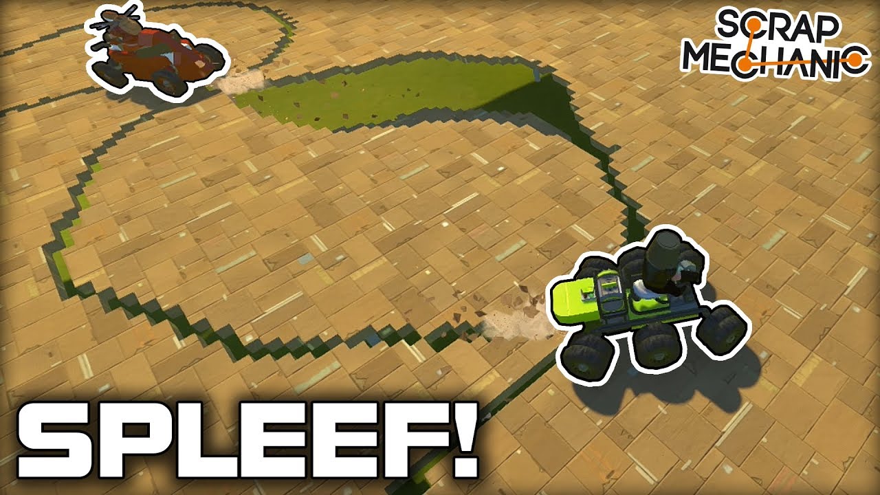 Minecraft SPLEEF but With Vehicles! (Scrap Mechanic Multiplayer Monday)