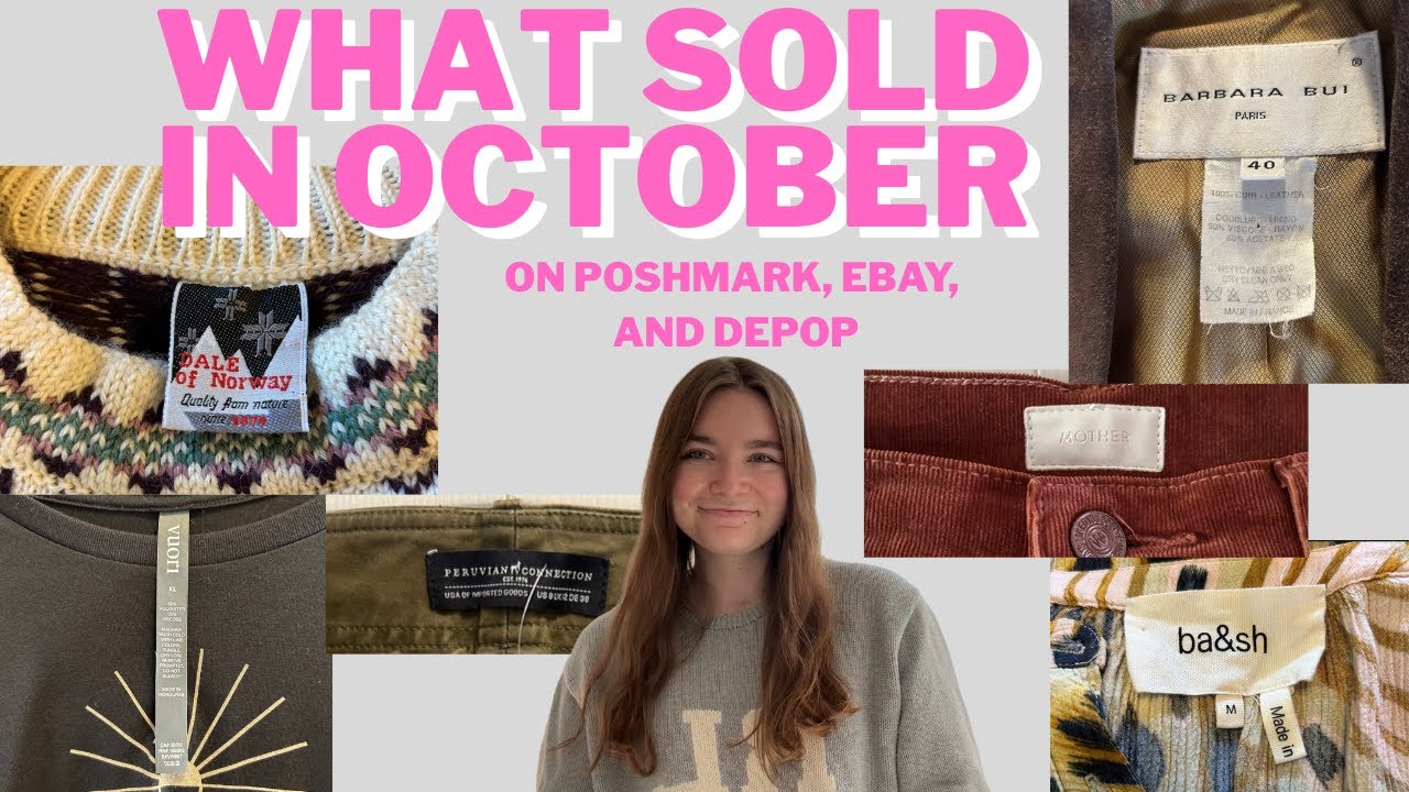 ЧТО ПРОДАНО В ОКТЯБРЕ 2025 ГОДА | Подработка реселлером на Poshmark, Ebay и Depop | Отличные продажи